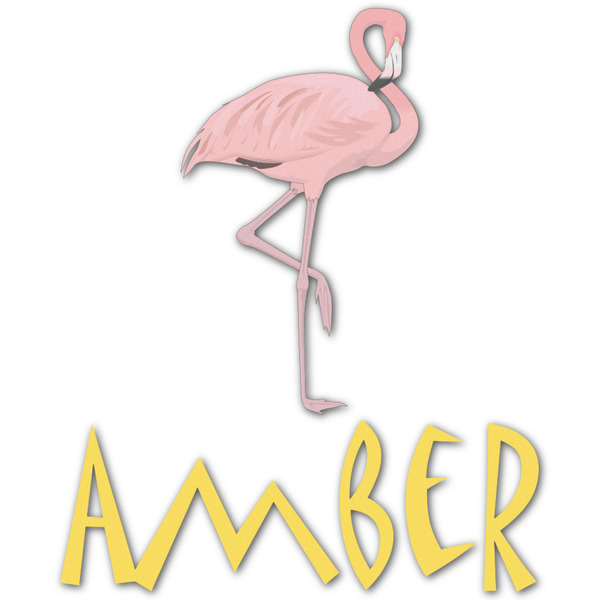 Custom Pink Flamingo Graphic Decal - Custom Sizes (Personalized)