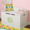 Pink Flamingo Wall Monogram on Toy Chest