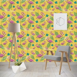 Pink Flamingo Wallpaper & Surface Covering (Peel & Stick - Repositionable)