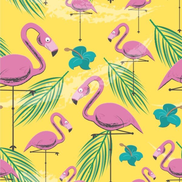 Custom Pink Flamingo Wallpaper & Surface Covering (Water Activated 24"x 24" Sample)