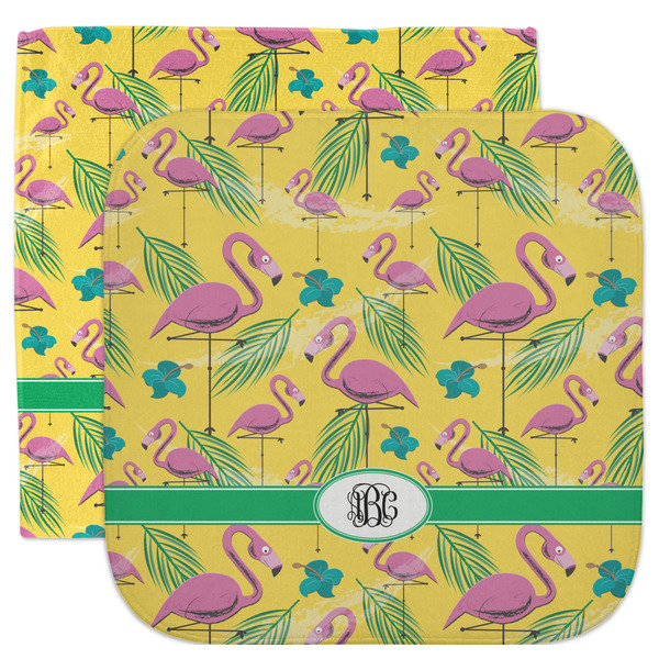 Custom Pink Flamingo Facecloth / Wash Cloth (Personalized)