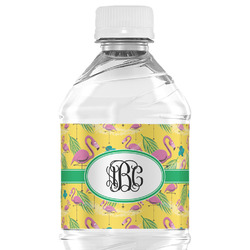 Pink Flamingo Water Bottle Labels - Custom Sized (Personalized)