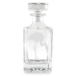 Pink Flamingo Whiskey Decanter - 26 oz Square (Personalized)