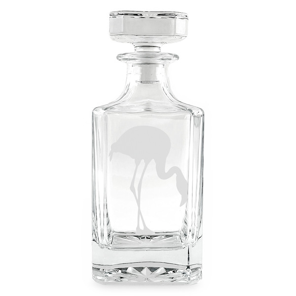 Pink Flamingo Whiskey Decanter - 26oz Square - FRONT