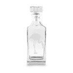 Pink Flamingo Whiskey Decanter - 30 oz Square