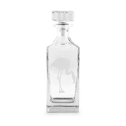 Pink Flamingo Whiskey Decanter - 30 oz Square (Personalized)
