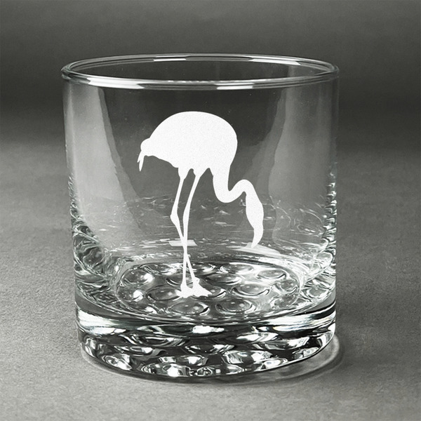 Custom Pink Flamingo Whiskey Glass (Single)
