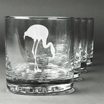 Pink Flamingo Whiskey Glasses (Set of 4)
