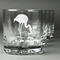 Pink Flamingo Whiskey Glasses Set of 4 - Engraved Front
