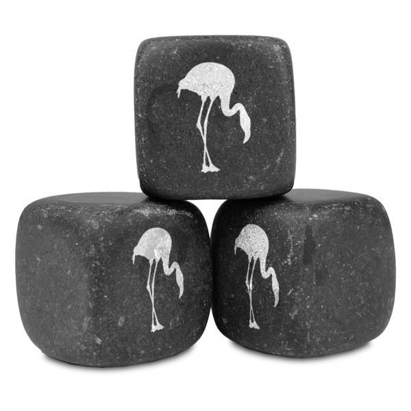 Custom Pink Flamingo Whiskey Stone Set