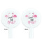 Pink Flamingo White Plastic 7" Stir Stick - Double Sided - Round - Front & Back