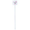 Pink Flamingo White Plastic Stir Stick - Single Sided - Square - Single Stick