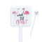 Pink Flamingo Square Plastic Stir Sticks - Single Sided