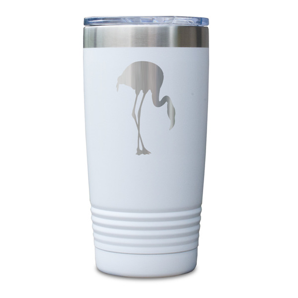 Pink Flamingo White Polar Camel Tumbler - 20oz - Single Sided - Approval