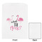 Pink Flamingo White Treat Bag - Front & Back View