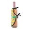 Pink Flamingo Wine Bottle Apron - DETAIL WITH CLIP ON NECK