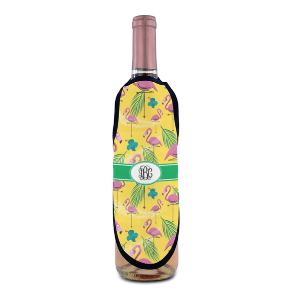Pink Flamingo Wine Bottle Apron - IN CONTEXT