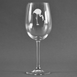 Pink Flamingo Wine Glass - Engraved