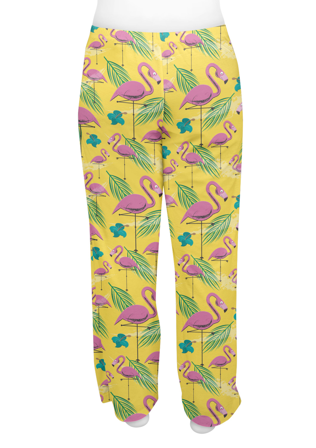 Custom Pink Flamingo Womens Pajama Pants