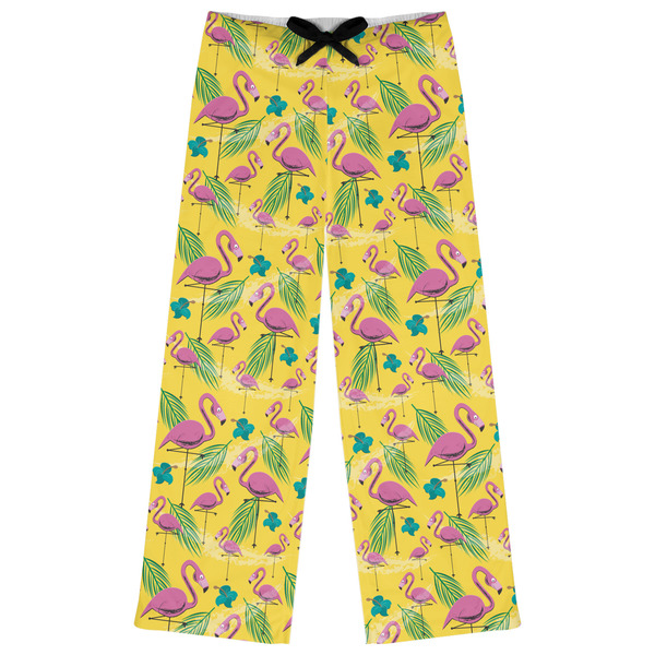 Custom Pink Flamingo Womens Pajama Pants - XS