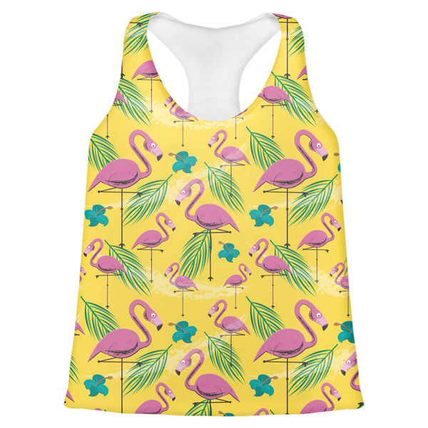 Custom Pink Flamingo Womens Racerback Tank Top - 2X Large