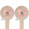 Pink Flamingo Wooden 4" Food Pick - Round - Double Sided - Front & Back
