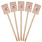 Pink Flamingo Wooden 6.25" Stir Stick - Rectangular - Fan View