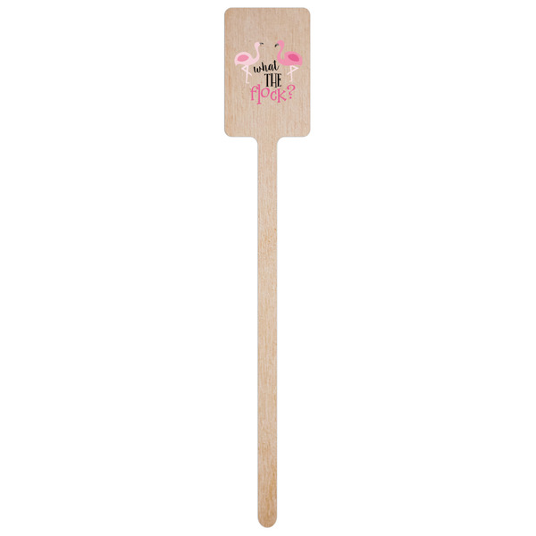 Pink Flamingo Wooden 6.25" Stir Stick - Rectangular - Single Stick