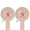 Pink Flamingo Wooden 6" Food Pick - Round - Double Sided - Front & Back