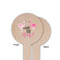 Pink Flamingo Wooden 6" Food Pick - Round - Single Sided - Front & Back