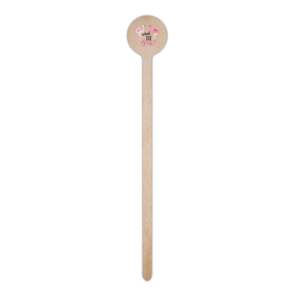 Pink Flamingo Wooden 6" Stir Stick - Round - Single Stick