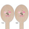 Pink Flamingo Wooden Food Pick - Oval - Double Sided - Front & Back