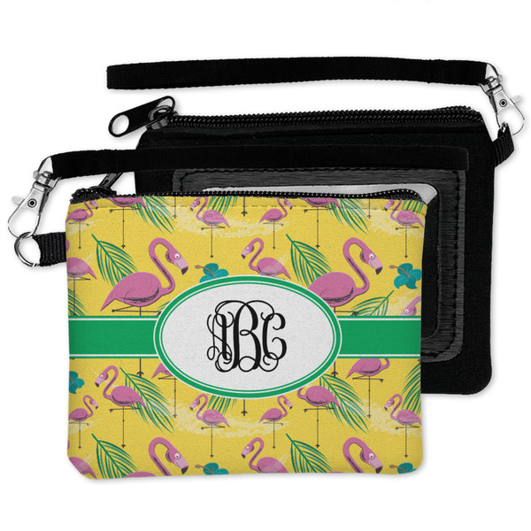 Pink Flamingo Wristlet ID Cases - MAIN