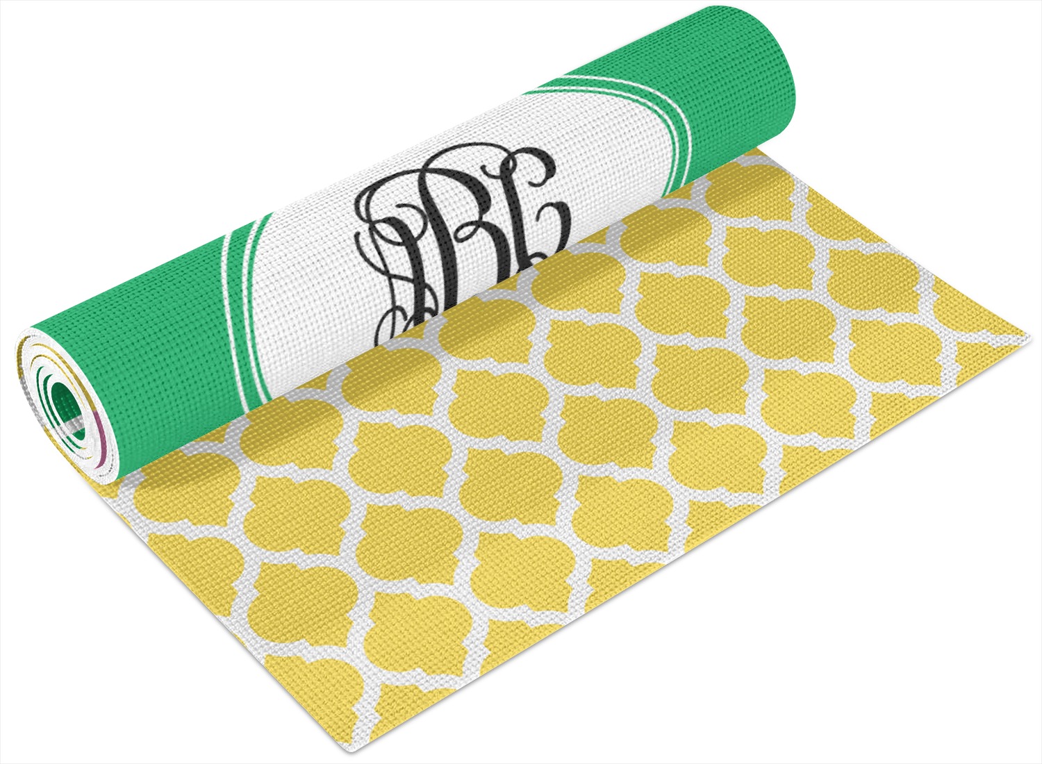 Pink Flamingo Yoga Mat Printable Front and Back (Personalized