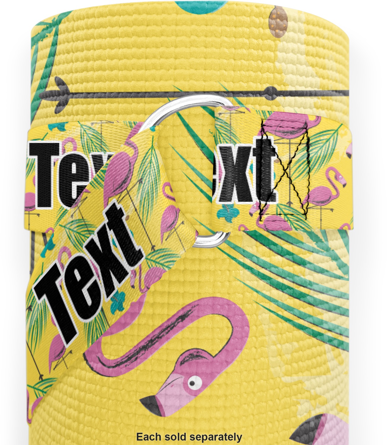 Custom Pink Flamingo Yoga Mat Strap (Personalized) YouCustomizeIt