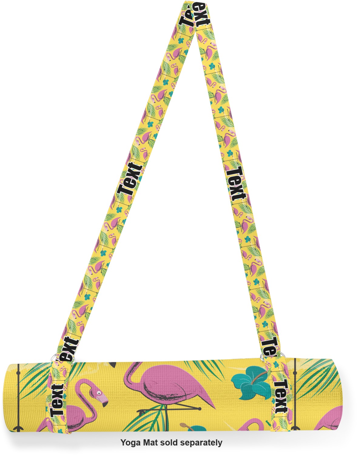 Custom Pink Flamingo Yoga Mat Strap (Personalized) YouCustomizeIt