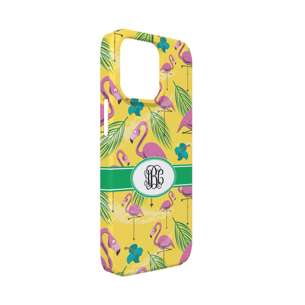 Custom Pink Flamingo iPhone Case - Plastic - iPhone 13 Mini (Personalized)