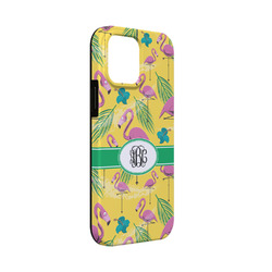Pink Flamingo iPhone Case - Rubber Lined - iPhone 13 Mini (Personalized)