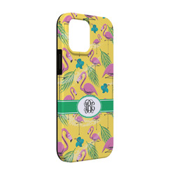 Pink Flamingo iPhone Case - Rubber Lined - iPhone 13 Pro (Personalized)