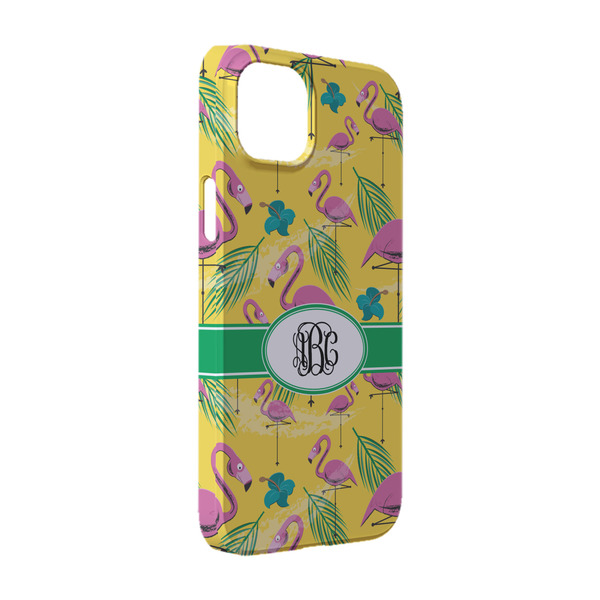 Custom Pink Flamingo iPhone Case - Plastic - iPhone 14 (Personalized)