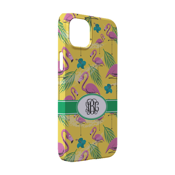 Custom Pink Flamingo iPhone Case - Plastic - iPhone 14 Pro (Personalized)