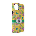 Pink Flamingo iPhone Case - Rubber Lined - iPhone 14 (Personalized)