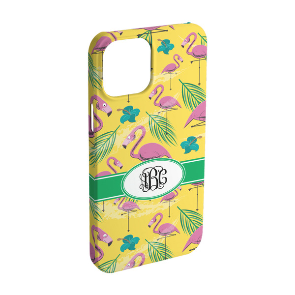 Custom Pink Flamingo iPhone Case - Plastic - iPhone 15 (Personalized)