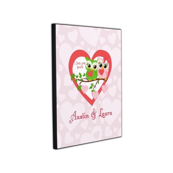 Valentine Owls 11x14 Wood Print - Angle View
