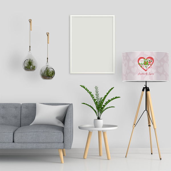Valentine Owls 12" Drum Lampshade - LIFESTYLE