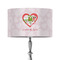 Valentine Owls 12" Drum Lampshade - ON STAND (Fabric)