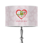 Valentine Owls 12" Drum Lamp Shade - Poly-film (Personalized)