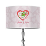 Valentine Owls 12" Drum Lamp Shade - Poly-film (Personalized)