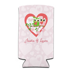 Valentine Owls Can Cooler (tall 12 oz) (Personalized)