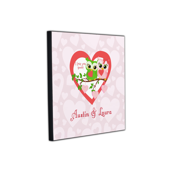 Valentine Owls 12x12 Wood Print - Angle View